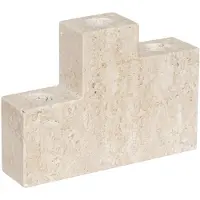Mette Ditmer Step Candleholder - Beige - W4.5X L16.5X H12CM