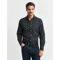 Gant Reg Paisley Printed Twill Shirt - Navy - XXXL