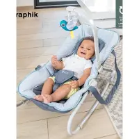 BabyMoov Graphik Bouncer Blue - Grey - ONE SIZE