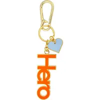Design Letters Key Ring & Bag Tag - Orange - ONE SIZE