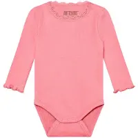 Huttelihut Body Ls Rib - Pink - 80