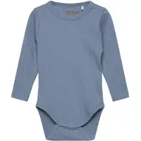 Huttelihut Body Ls Rib - Blue - 80