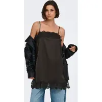 JDY Jdyalana S/L Lace Singlet Wvn Exp - Brown - XS
