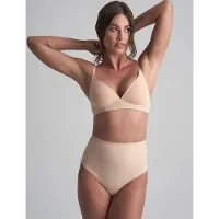 Bye Bra Sculpting Mid Waist Thong - Beige - S