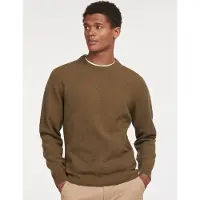Barbour Essential Patch Crew Neck Sweater - Green - XL