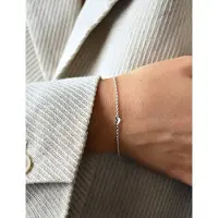 Drakenberg Sjölin Loving Heart Drop Bracelet - Silver - ONE SIZE