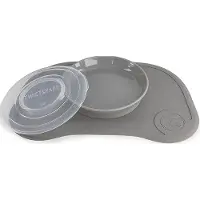 Twistshake Click Mat + Plate 6+M Pastel Grey - Grey - ONE SIZE