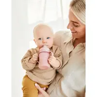 EVERYDAY BABY Glass Sippy Cup Healthy + Rose Pink - Pink - 150 ml