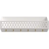 Cam Cam Copenhagen Harlequin Shelf With Hooks, Fsc Mix - White - ONE SIZE