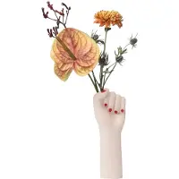 Doiy Vase - Girl Power - White - H26CM