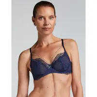 Hunkemoller Pearlene Non-Padded Underwired Bra - Blue - 75 B