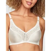 Swegmark Glitter Soft Bra Moulded - White - 7075 D