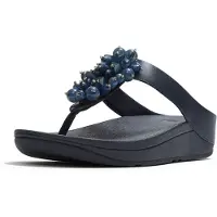FitFlop Fino Bead-Cluster Toe-Post Sandals - Navy - 38