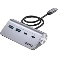 UNITEK Unitekin alumiininen USB-A/USB-C-keskitin, jossa on 4 5Gbps-porttia