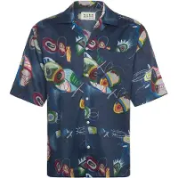 Scotch & Soda Aop Short-Sleeved Relaxed-Fit Tencel Shirt - Multi/patterned - S