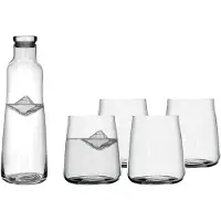 Lyngby Glas Karaffelsæt Zero 5 Dele - Nude - 27X 25.5X 9.5CM x 27