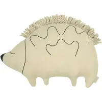 Nobodinoz Cushion In Washed French Linen L1N0 - Enzo The Hedgehog - Cream - ONE SIZE