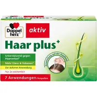 Doppelherz Haar plus+ ampullit terveisiin ja kauniisiin hiuksiin 90 g