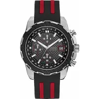 GUESS Kello - - W1047G1 - Musta silikoni - Vedenkestävä 10 bar - 47 mm