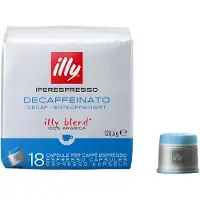 Illy Decaffeinato -kofeiinittomat kahvikapselit iperEspresso-laitteille, 18 kpl.