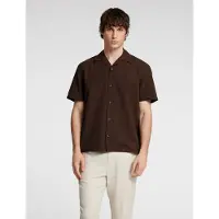 Selected Slhrelaxsun Shirt Ss Resort - Brown - XL