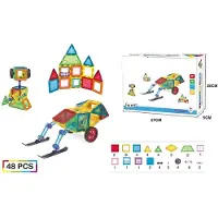 KidsDreamStore Magmaster - 48Pcs Magnetic Construction Blocks - Multi/patterned - 27.5X5X20CM