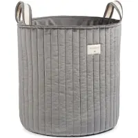 Nobodinoz Savanna Velvet Toy Bag 40X35X35 - Grey - 40X35X35CM