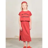 The Animal Observatory Orca Kid Midi Dress Red - Red - 4 Y