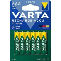 Varta – Ladattava Accu Power AAA 800mAh 6 kpl (56703101436)