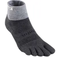 Injinji Men's Trail Midweight Mini Crew Granite Retkeilysukat XL