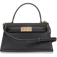 Tory Burch Lee Radziwill Pebble Mini Top Handle - Black - ONE SIZE