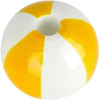 Balvi Keramisk Lysestage Beachball, Gul 8 Cm - Yellow - H:8CM