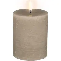 Uyuni Led Pillar Candle - Beige - H10CM