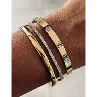 Bud To Rose Crown Bracelet Gold - Gold - ONE SIZE