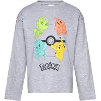 Pokémon Pitkähihainen T-paita, Vaaleanharmaa, 140-146