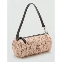 Mango Cow Leather Shoulder Bag - White - ONE SIZE