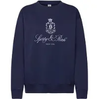 Sporty & Rich Vendome Embroidered Crewneck - Navy - XL
