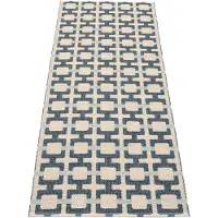 Pappelina Tom matto Ocean Blue/Cream/Blue Fog 70 x 180 cm