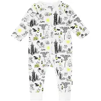Muumi Lättja Pyjamas Sv/Vit 68 - White - 74