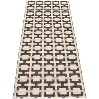 Pappelina , Tom matto Black/Cream/Warm Grey 70 x 180 cm