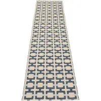 Pappelina Tom -matto 300 x 70 cm, Ocean Blue / Cream / Fog