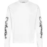 Weekday Great Boxy Graphic Long Sleeve T-Shirt - White - L