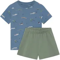 Minymo T-Shirt+Short Set Aop - Blue - 122