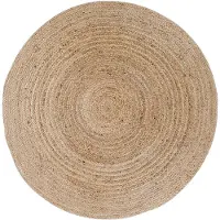House Nordic Rina - Rug, Braided Jute, Nature Ø180 Cm - Beige - 1X180X180CM