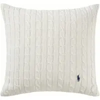 Ralph Lauren Home Rlcable Cushion Cover - White - 45X45CM
