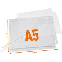 Durable 505919, Läpinäkyvä, Muovi, 2 korttia, A5, 22,5 cm, 15,5 cm