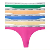 Calvin Klein Thong 5 Pk - Green - XS