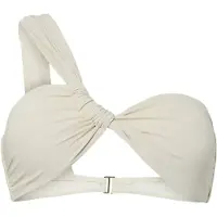 Pieces Pclaomi Lurex Bikini One Shoulder Top - Cream - M