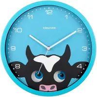 Karlsson Wall Clock Peekaboo Cow Blue - Blue - Ø:30.8CM