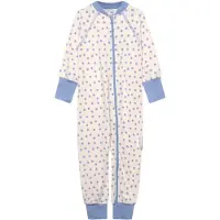 Geggamoja Bamboo Two Way Zip Pyjamas - Blue - 50/56